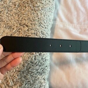 Black Leather Men's Bag Strap